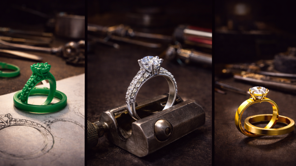 Custom Jewelry Design Process from prototype to final design