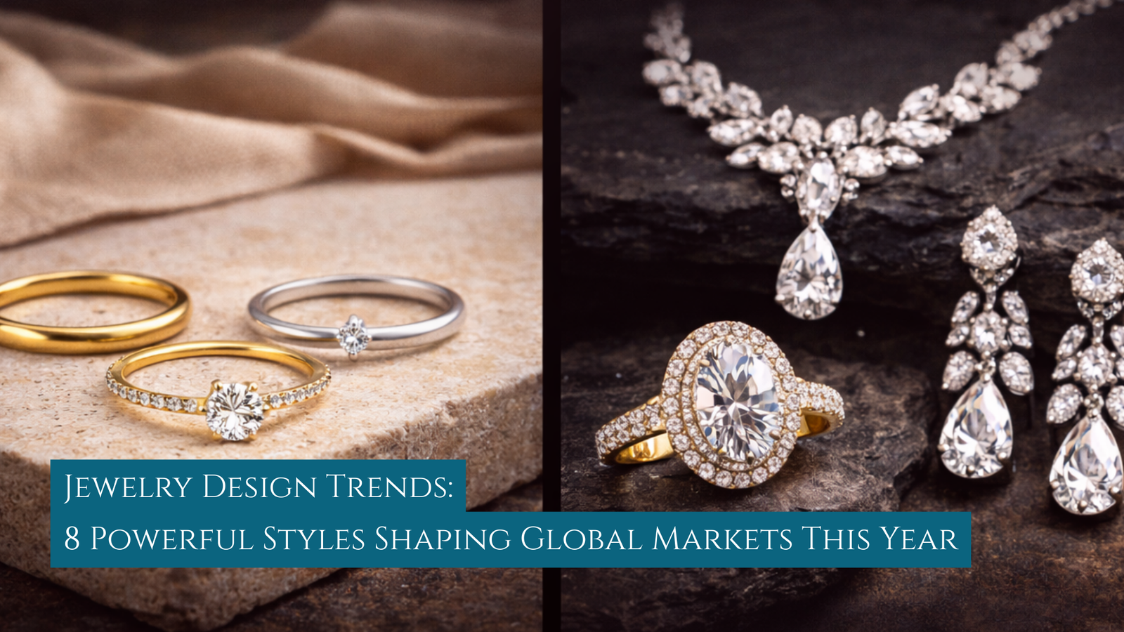 Jewelry design trends featuring minimalist and statement styles