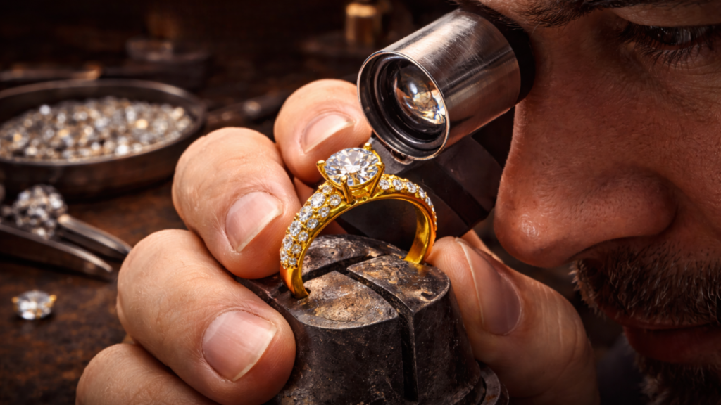 Jewelry manufacturing process quality control inspection